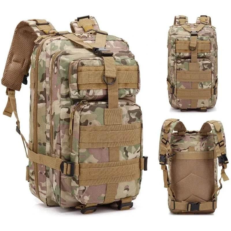 Men's Classic Tactical Backpack Travel Sports Camouflage Bag Outdoor Climbing Hunting Backpack Fishing Hiking Nylon 3P Pack Bag - Empire P.E