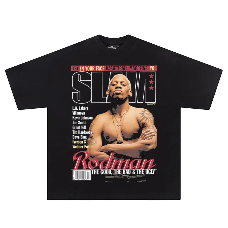 Hip-hop street basketball star print T-shirt for men - Empire P.E