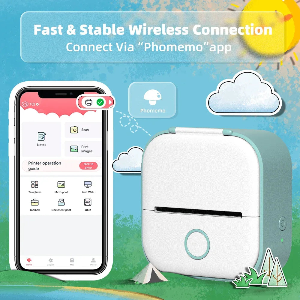 Portable Printer Phomemo Mini Sticker Printer Self-adhesive Labels - Empire P.E