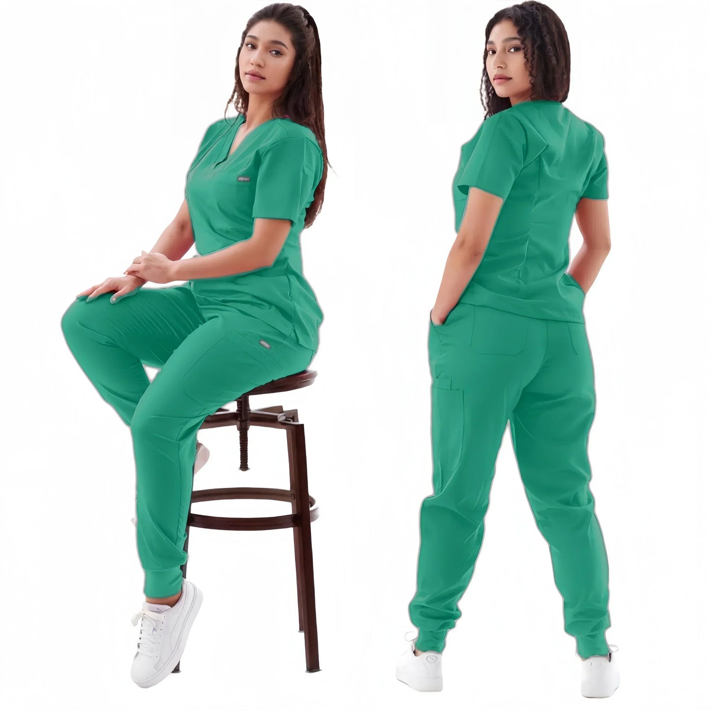 Multicolour Jogger Suit Nurse Scrubs Set