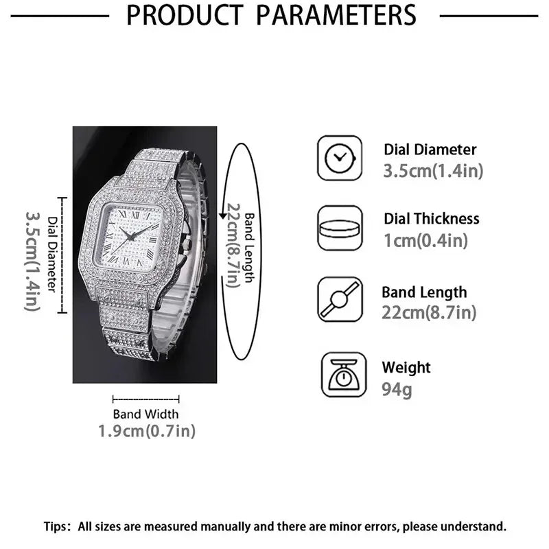 Luxury Diamond Rhinestone Gold Watches