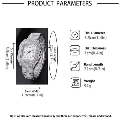 Luxury Diamond Rhinestone Gold Watches