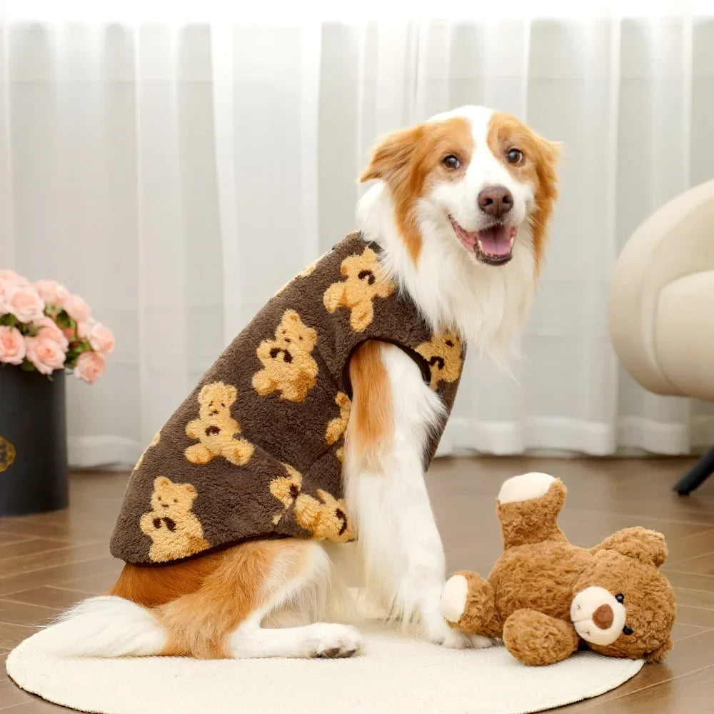 Teddy Bear Pattern Dog Sweater