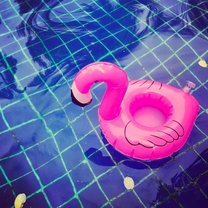 10-20PCS Water Coasters Floating Inflatable Cup Holder Swimming Pool Drink Float Toy Inflatable Pool Flamingo Party Decoration