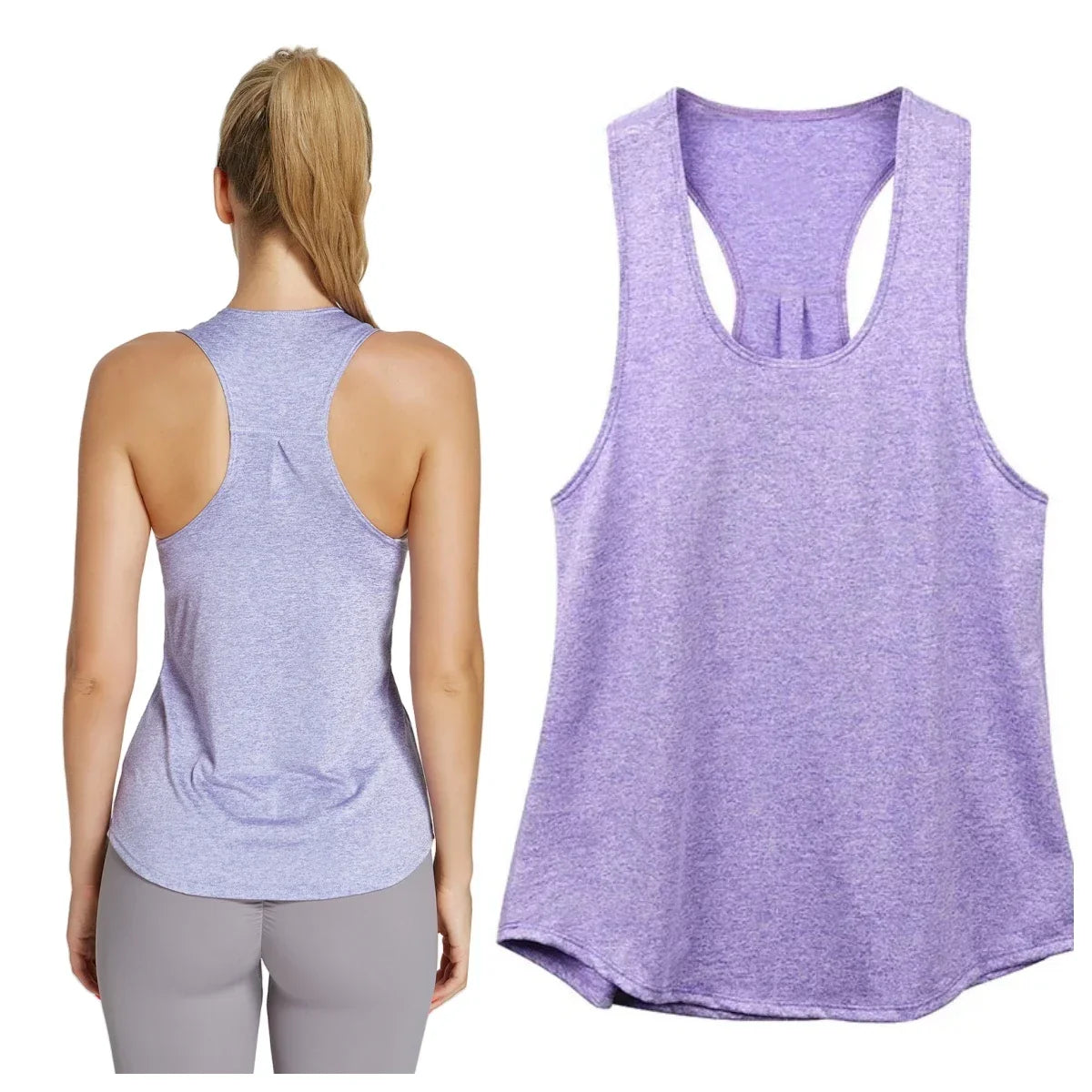 Women's Solid Wrap Back Sports Tank Tops - Empire P.E