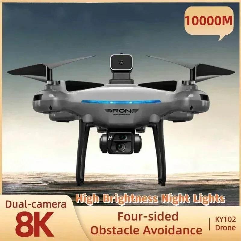 2025 KY102 Drone 8K Professional Dual Camera Brushless Quadcopter Obstacle Avoidance Optical Flow Aerial Drone RC 10000M - Empire P.E