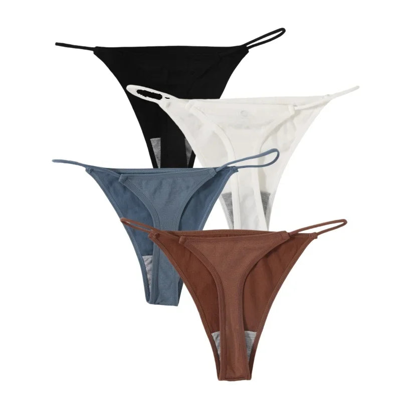 4Pcs/Set Women G-String Seamless Panties Underwear Sexy Lingerie - Empire P.E