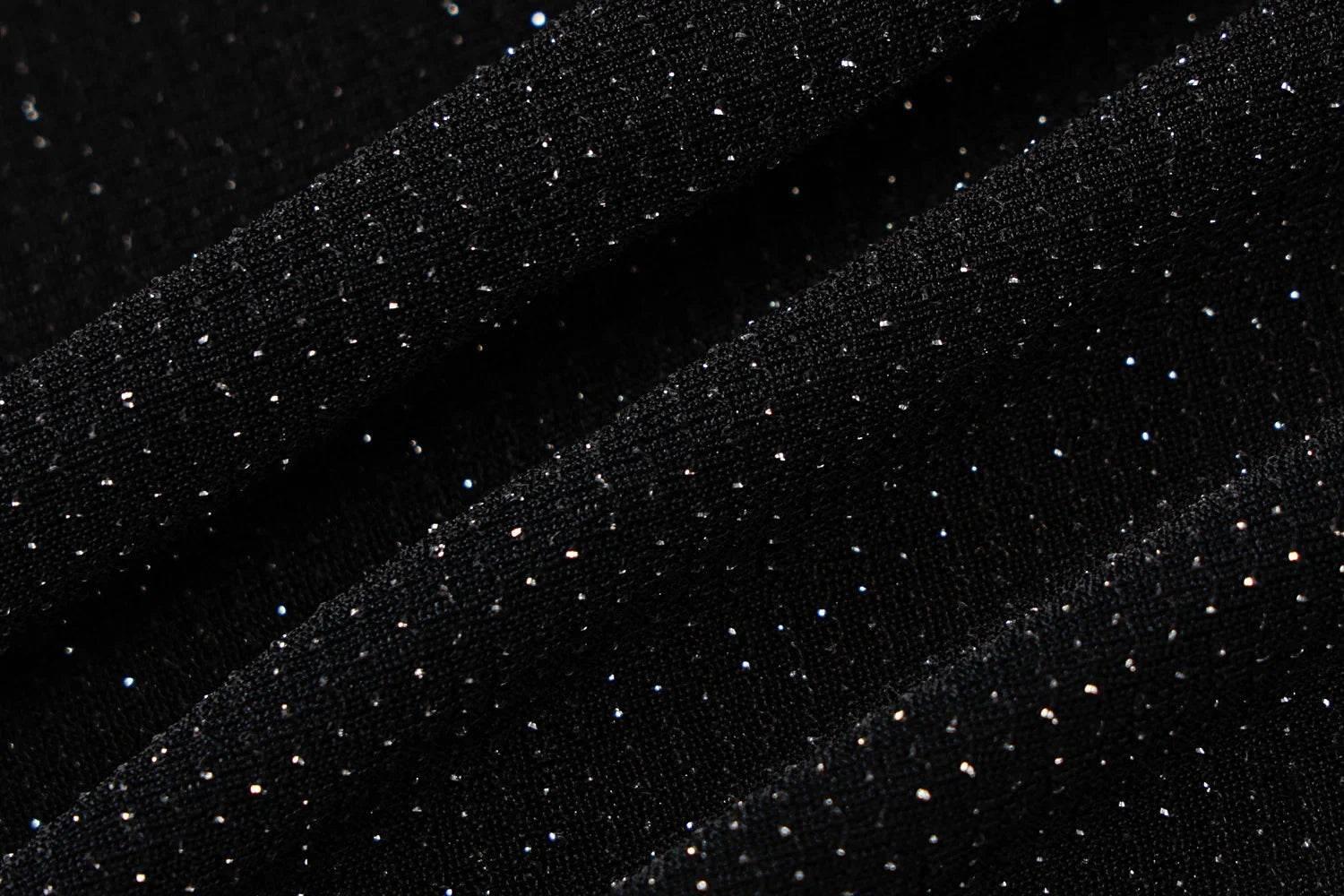 Sequins Silk Jumpsuits With Headwear 2024 Autumn Women Sexy Turtleneck Backless Long Sleeve Skinny Overalls Party Club Rompers - Empire P.E