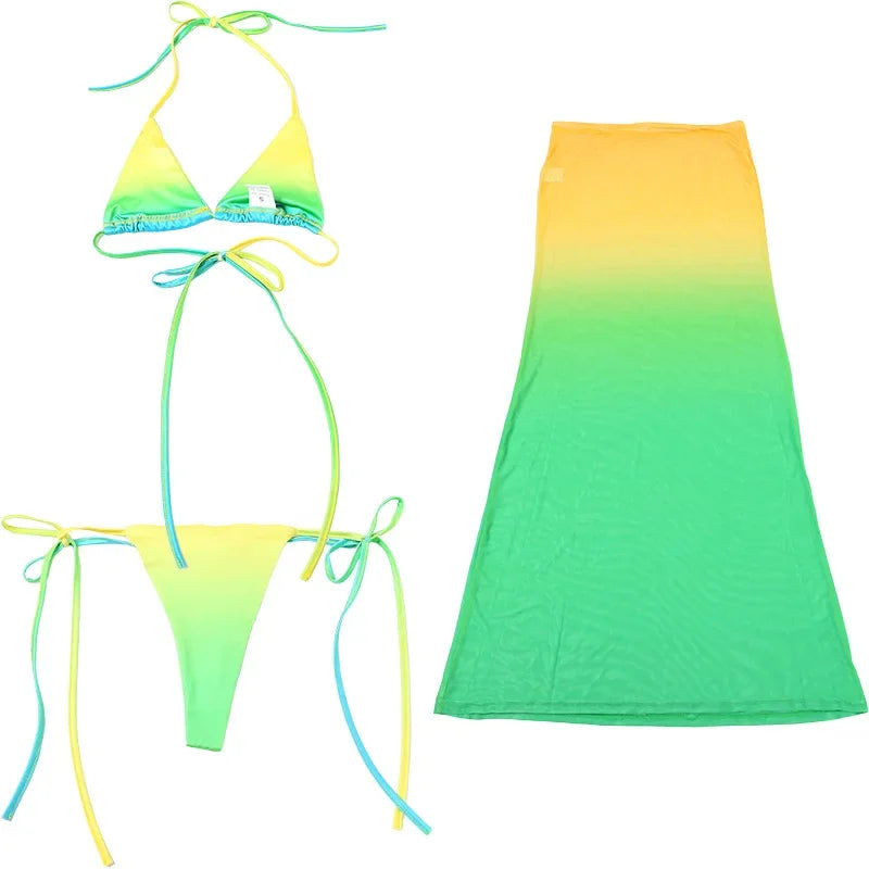 Women Bikinis Sets with Flower Print Mesh Set - Empire P.E