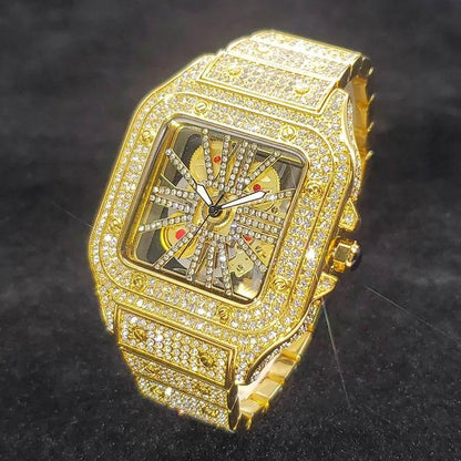 Square Full Diamond Watches For Men - Empire P.E