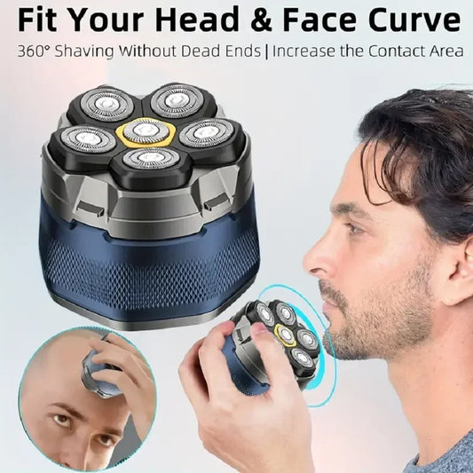 Electric Head Shavers for Men 6D Magnetic Razor Hair Trimmer - Empire P.E