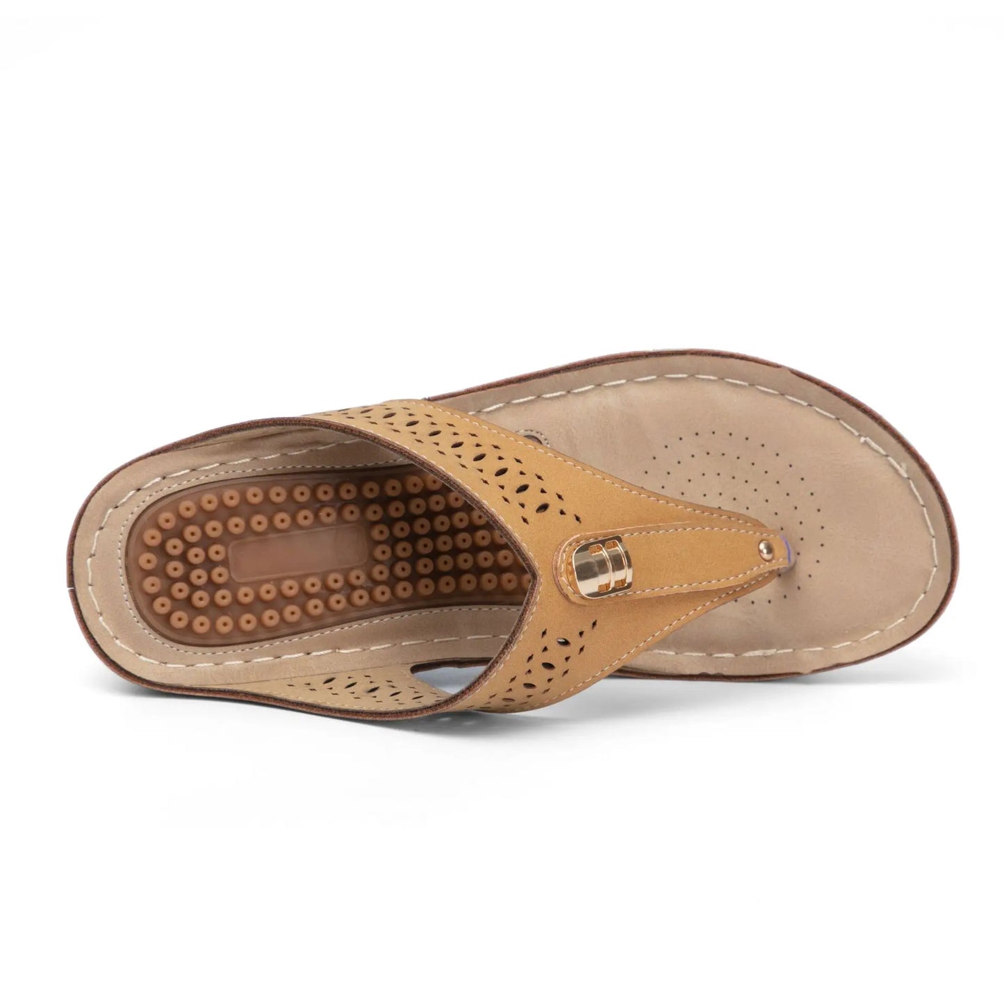 Women Sandals Summer Shoes Woman Flip Flop Flower Soft Casual Beach Sandals Slip-on Meassage Funtion Slides - Empire P.E