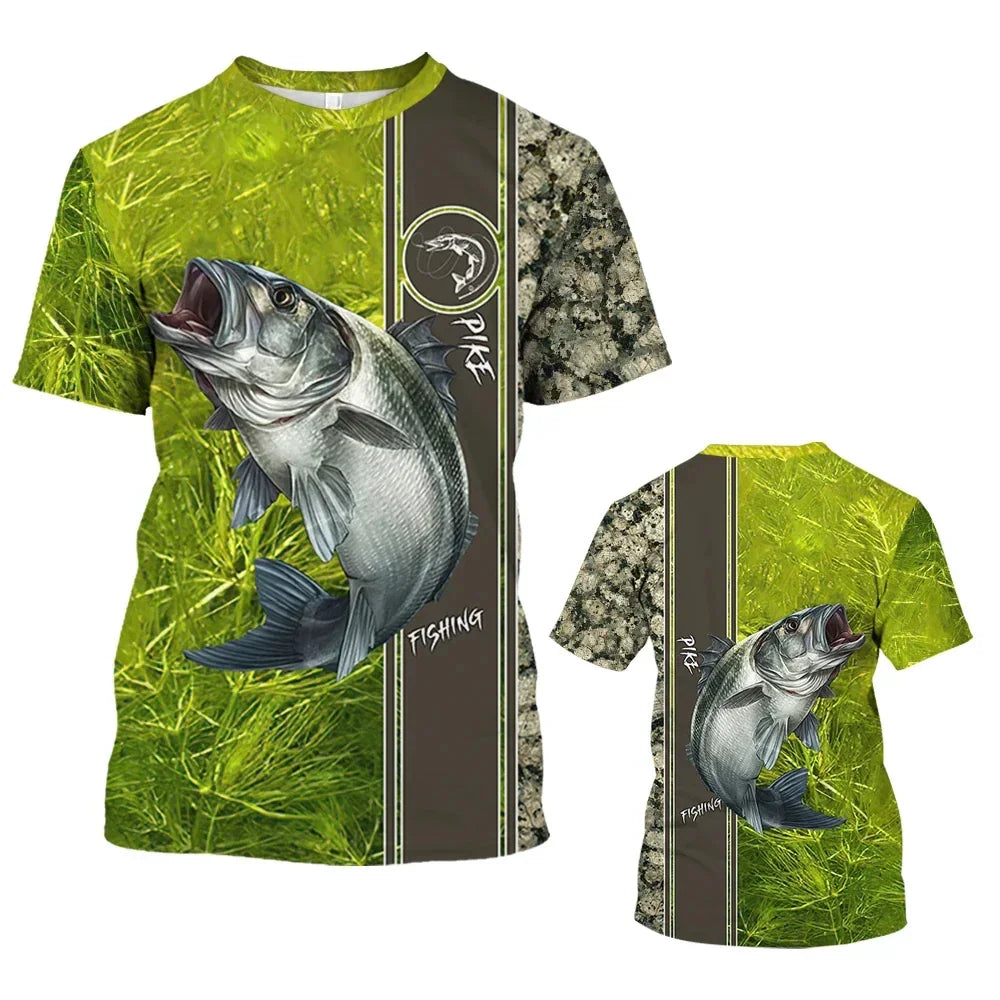 New Fishing Shirt Men's Summer Clothing Fish Graphic - Empire P.E