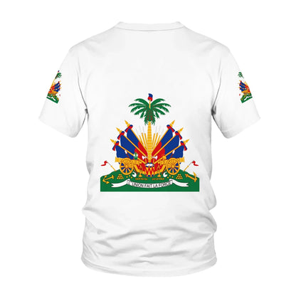 Haiti 2025 National Flag Pattern T-shirt Men Hot Sale New Summer Women Tops Shirt Children Short-Sleeved - Empire P.E