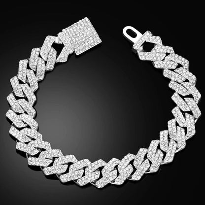 Necklace+Watch+Bracelet Hip Hop 14MM Cuban Link Chain - Empire P.E