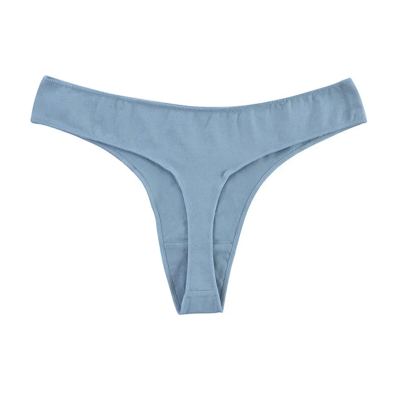 4Pcs/Set Cotton Panties Women Thongs Low Rise G-String - Empire P.E