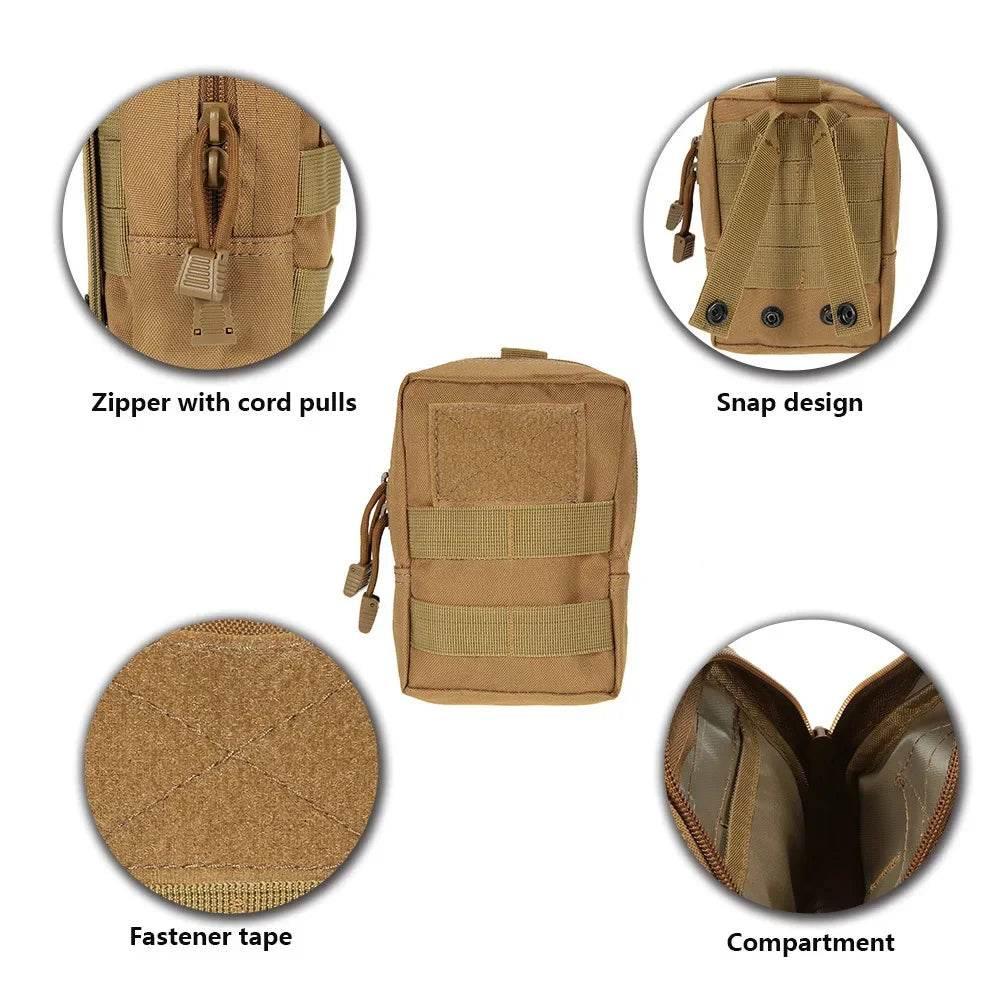Tactical Molle EDC Pouch Compact Utility Pouch 600D Organizer Tools Bags with Thigh Rig Panel Multipurpose Tool Bag Wasit Bag - Empire P.E