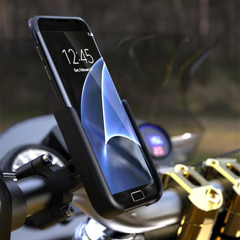 VIKEFON Aluminum Alloy Motorcycle Bike Bicycle Phone Holder for 4-7 inch Smartphone GPS Handlebar Mount Motorbike Accessories - Empire P.E