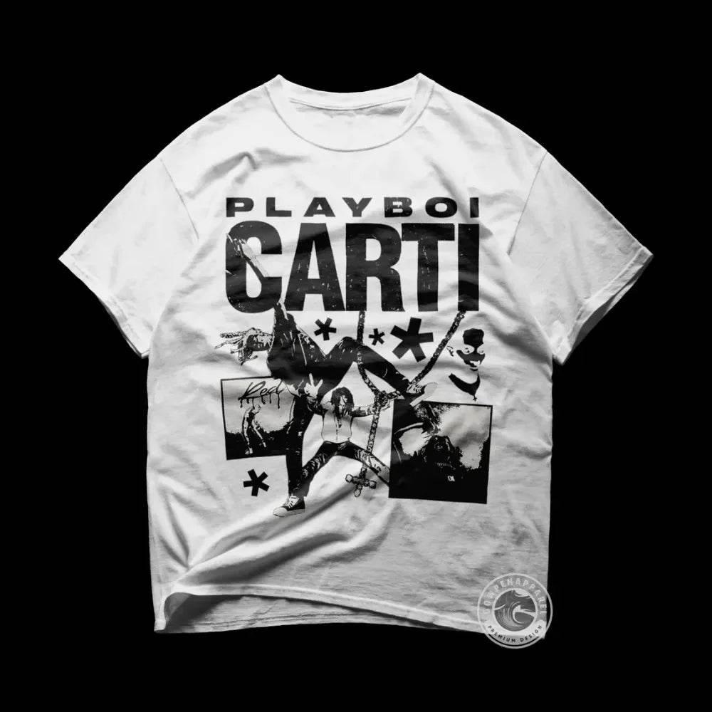 Hip Hop Men Crew Neck Top Vintage Playboi Carti Shirt Playboi Carti Tshirt Playboi Carti T-shirt Merch Tour Hip Hop Rap Tee - Empire P.E
