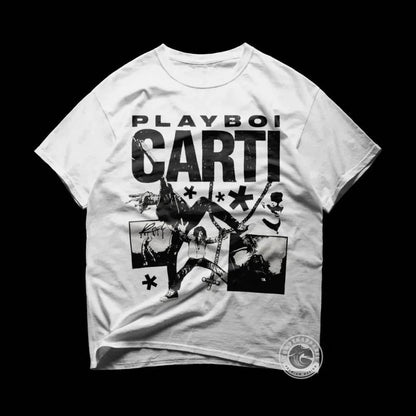 Hip Hop Men Crew Neck Top Vintage Playboi Carti Shirt Playboi Carti Tshirt Playboi Carti T-shirt Merch Tour Hip Hop Rap Tee - Empire P.E