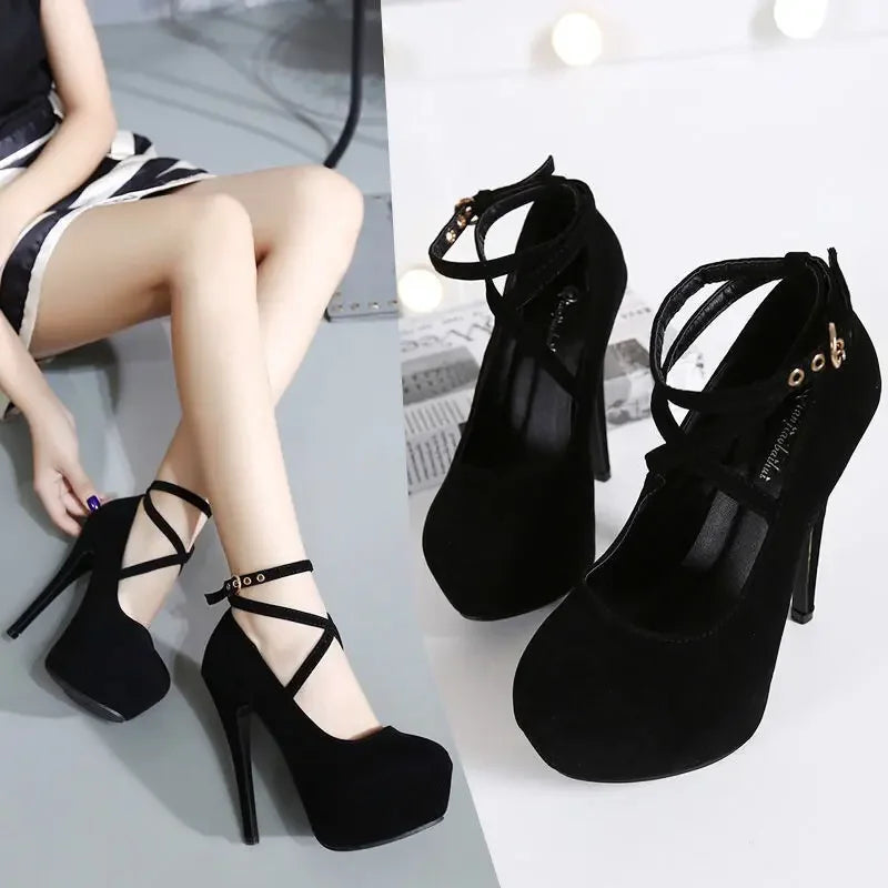 High Heels Ladies Stilettos Strappy Pumps - Empire P.E
