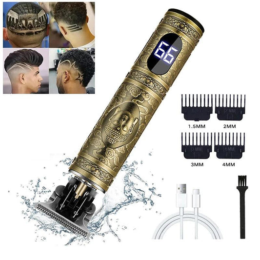 T9 Electric Hair Clipper for Men Professional Barber Shaver Beard Trimmer Body Hair Cutting Machine for Men Dragon Buddha Design - Empire P.E