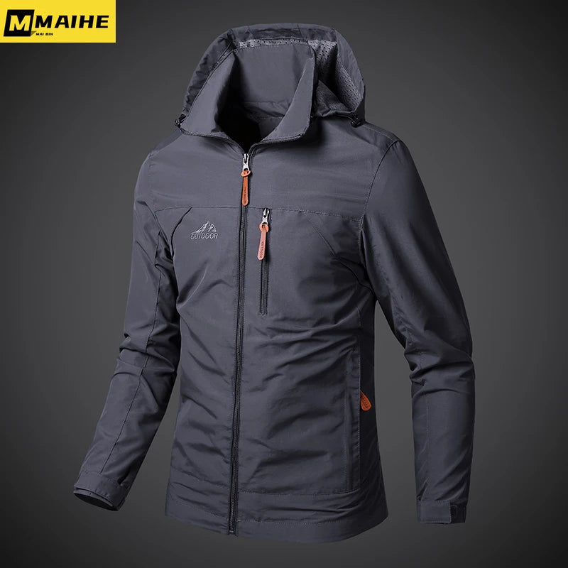 Men's Windbreaker Waterproof Military Hooded Coat - Empire P.E