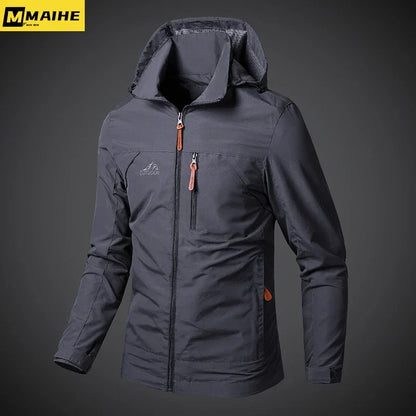 Men's Windbreaker Waterproof Military Hooded Coat - Empire P.E