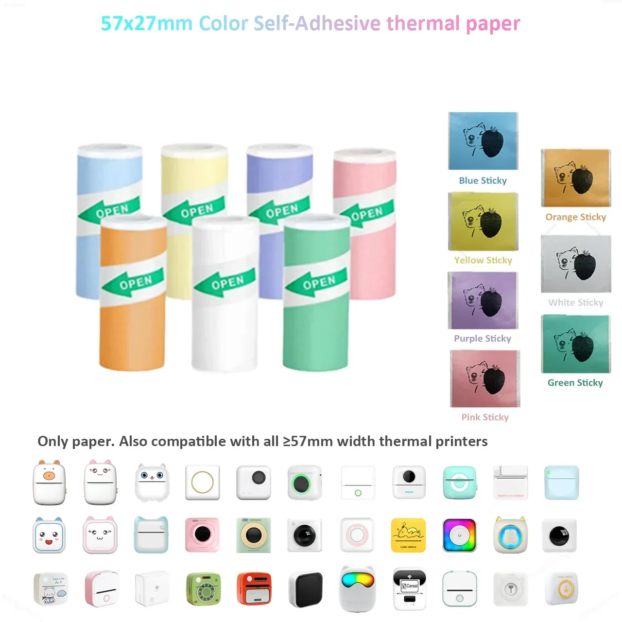 Rolls Of Self-Adhesive Paper Portable Thermal For Printer - Empire P.E