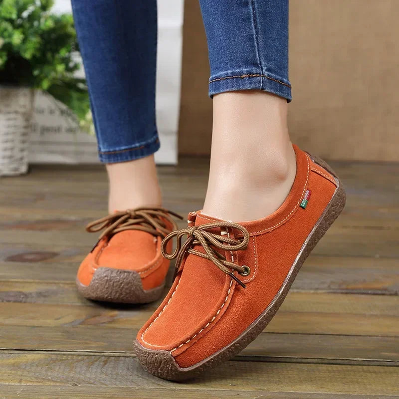 New Arrival Women Casual Shoes 2025 Suede Leather Flats - Empire P.E