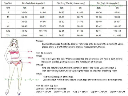 2025 Women's Sexy High Waist Bikini 3 Pieces Floral Print Swimsuit