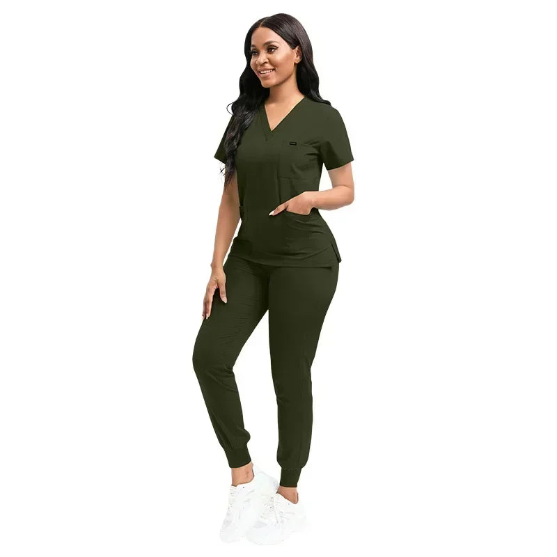 Multicolor Unisex Short Sleeved Scrubs Sets - Empire P.E