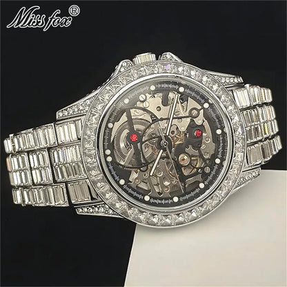 Hip Hop Big Square Diamond Bling Watch