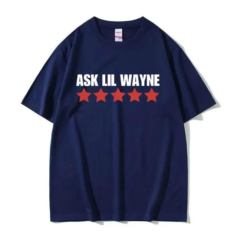 Rapper Ask Lil Wayne Printed Pattern Tshirt for Women's Casual High Quality Fashion Tshirt Top Clothing Oversized T-shirt - Empire P.E