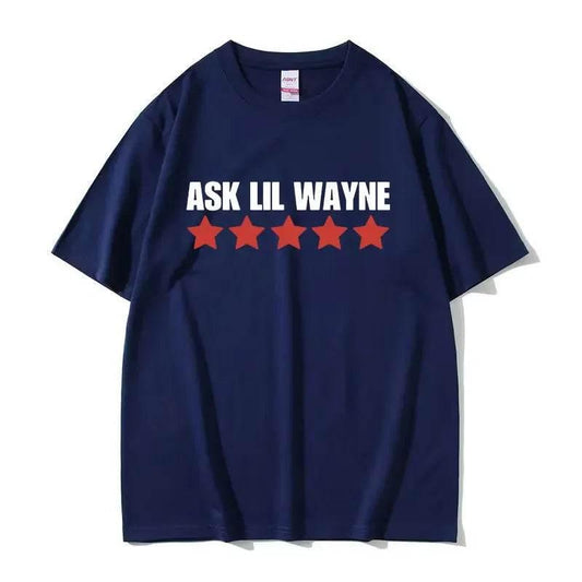 Rapper Ask Lil Wayne Printed Pattern Tshirt for Women's Casual High Quality Fashion Tshirt Top Clothing Oversized T-shirt - Empire P.E
