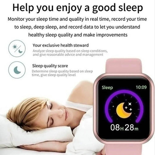 Multifunctional Smart Watch Men Women Bluetooth Connected Phone Music Fitness Sports Bracelet Sleep Monitor Y68 Smartwatch D20 - Empire P.E