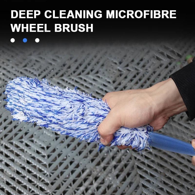 SEAMETAL Car Wheel Tire Rim Cleaning Brush Portable Plush Car Wheel Hub Brush Washing Tool Car Detailing Care Dust Removal Brush - Empire P.E