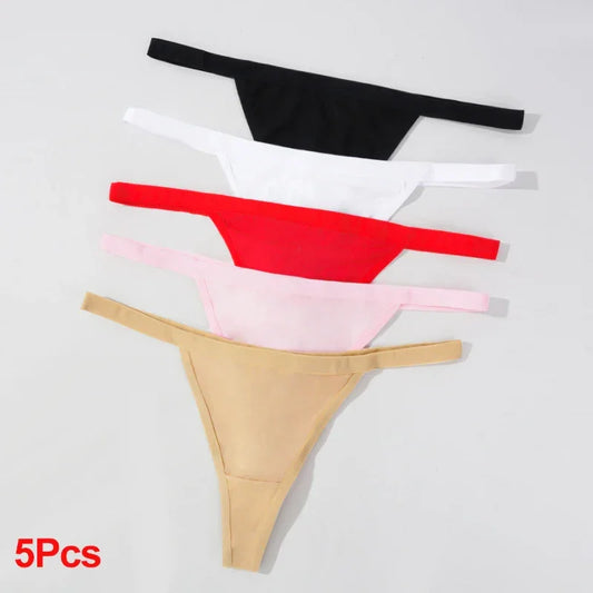 5PCS/Set Women Cotton G-string Panties Thongs Underwear - Empire P.E