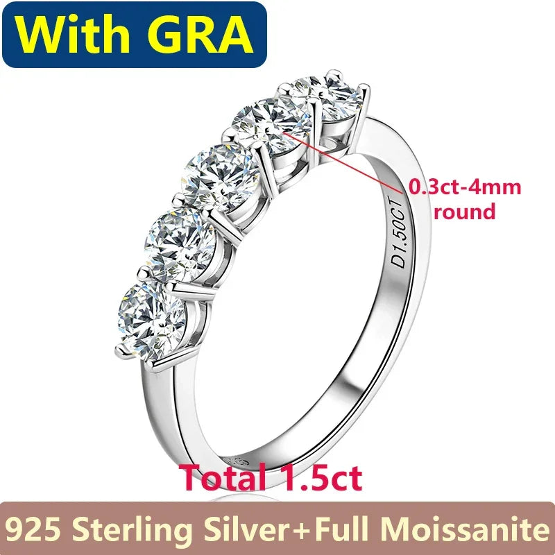 [ Moissanite Rings ] Emerald Oval Moissanite Diamond Rings For Women S925 Sterling Silver - Empire P.E