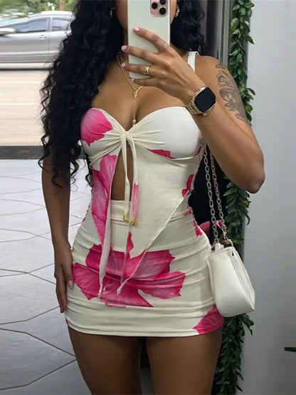 Sexy Slim Fit Short Skirt 2-piece Set