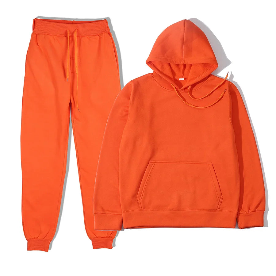 Sports Suits Fashion Tracksuit Hoodies + Pants Two Pieces Sets