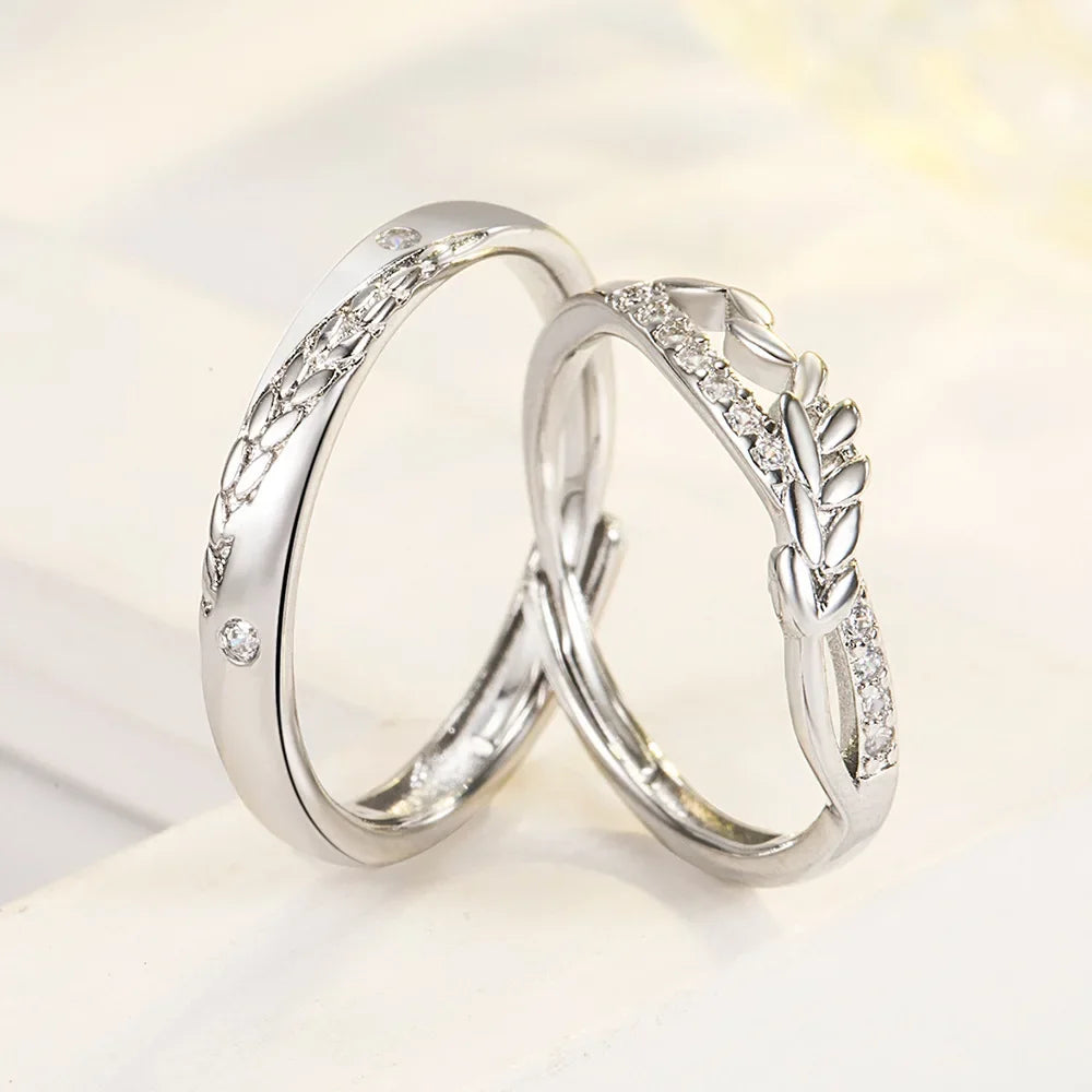 NEW 925 Sterling Silver Moissanite Diamond Couple Rings - Empire P.E