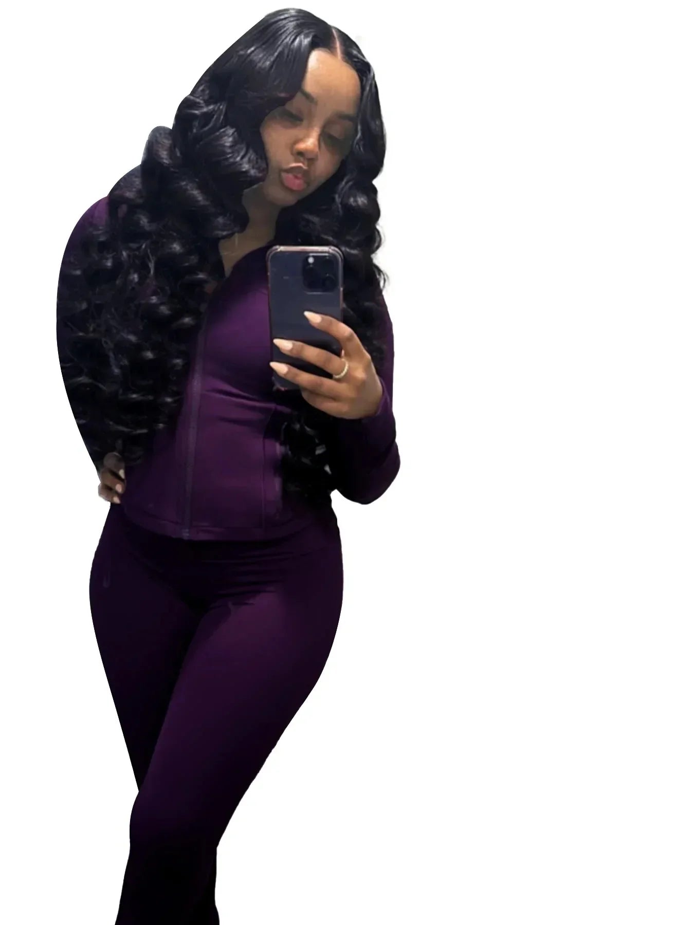 Casual Women's Long Sleeve Tight Fitting Sports Clothing 2-Piece Set - Empire P.E