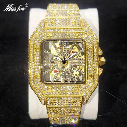 Square Full Diamond Watches For Men - Empire P.E