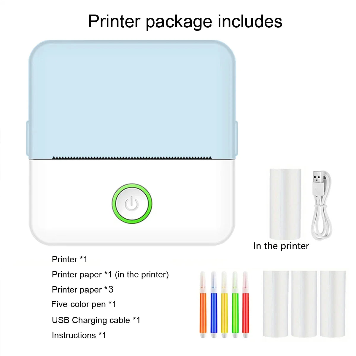 Mini Portabl Printer Inkless Sticker Maker - Empire P.E