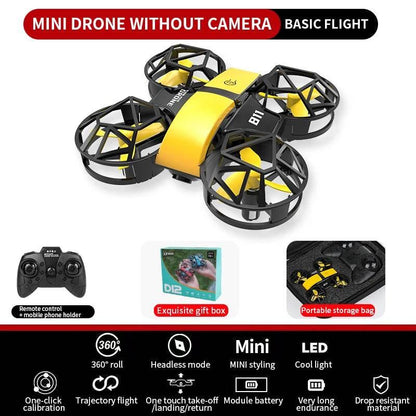 Dowellin D12 Drone Mini Remote Control Aircraft New Children's Toy HD Dual Camera Fixed Height RC Quadcopter Starter Gifts - Empire P.E