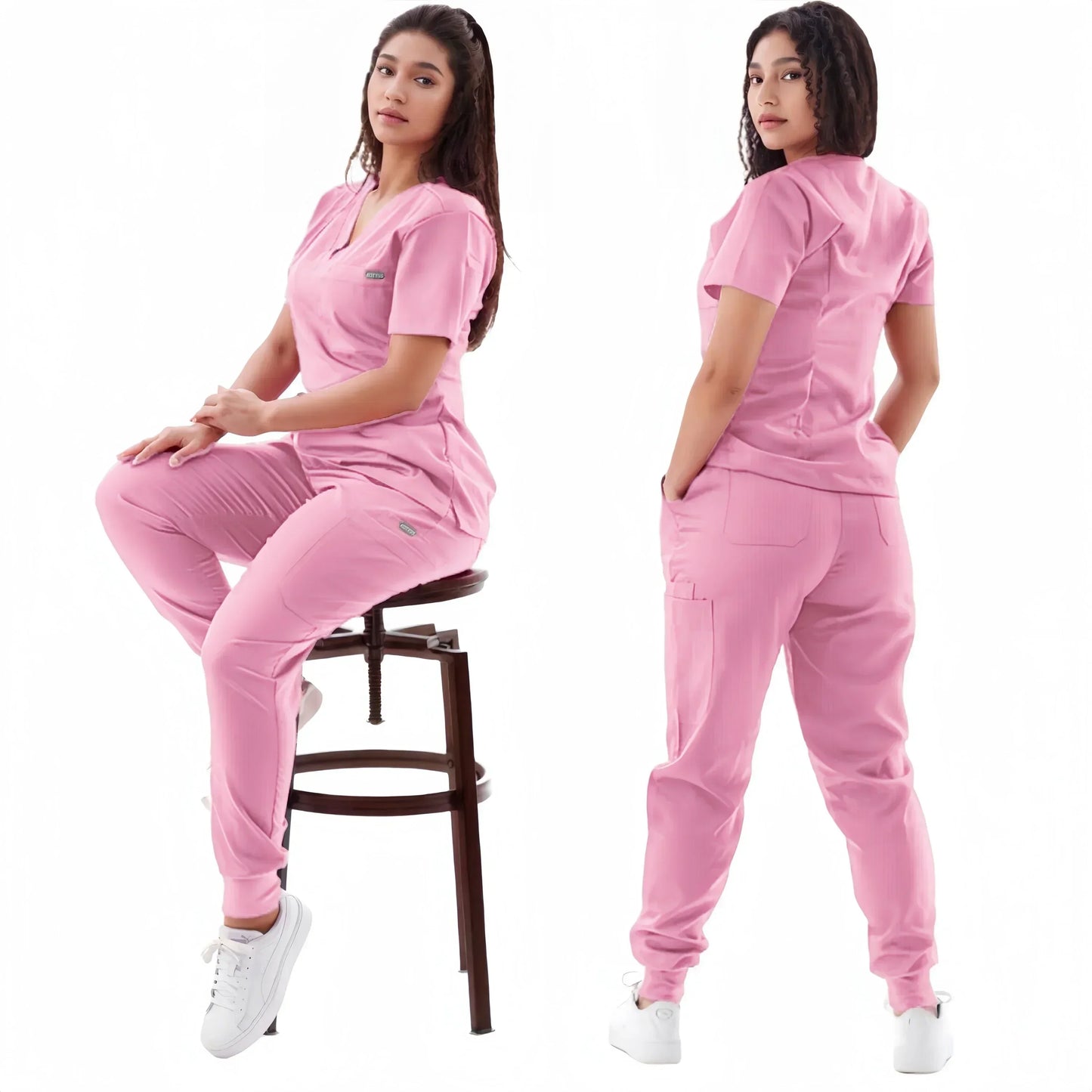 Multicolour Jogger Suit Nurse Scrubs Set