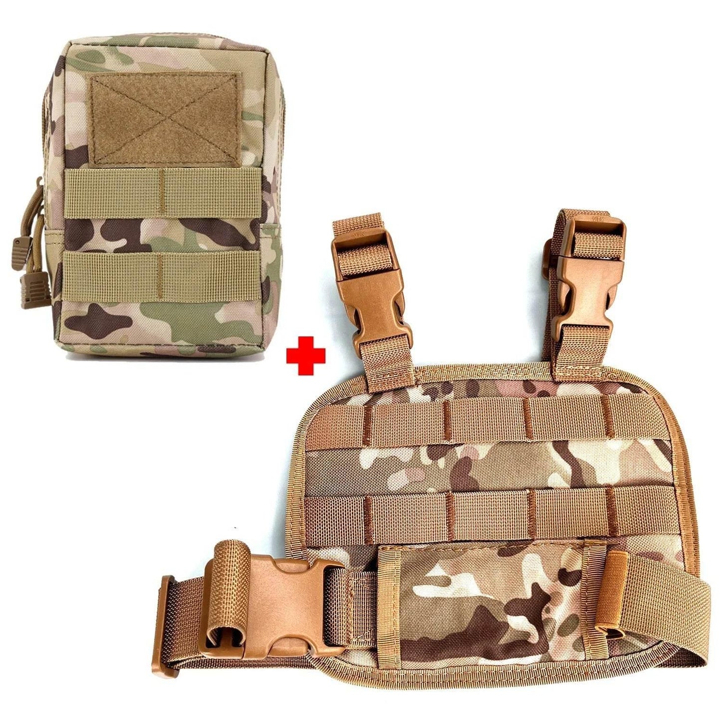 Tactical Molle EDC Pouch Compact Utility Pouch 600D Organizer Tools Bags with Thigh Rig Panel Multipurpose Tool Bag Wasit Bag - Empire P.E