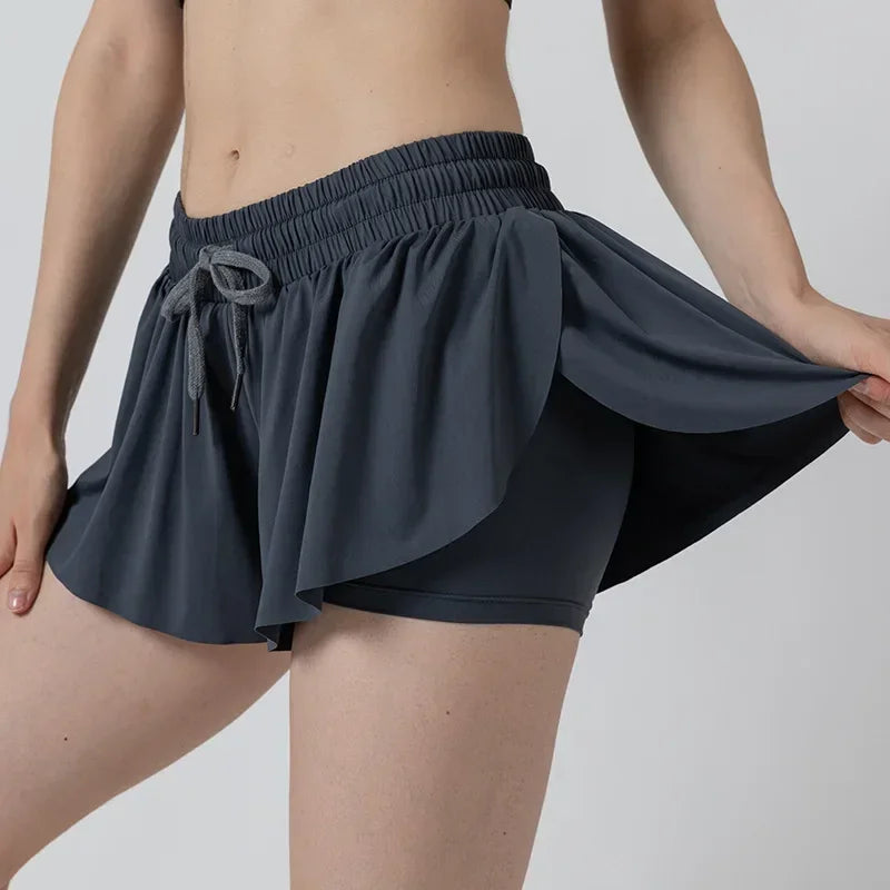2in1 Jogger Flowy Athletic Shorts for Women - Empire P.E