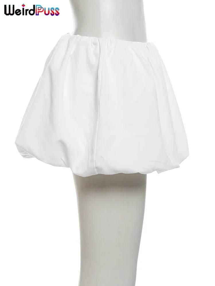 2Piece Set Autumn Long Sleeve Crop Tops+Puffy Skirt - Empire P.E